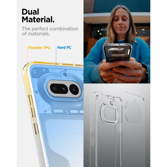 Прозрачен Кейс Spigen Ultra Hybrid за Nothing Phone 4a – Crystal Clear