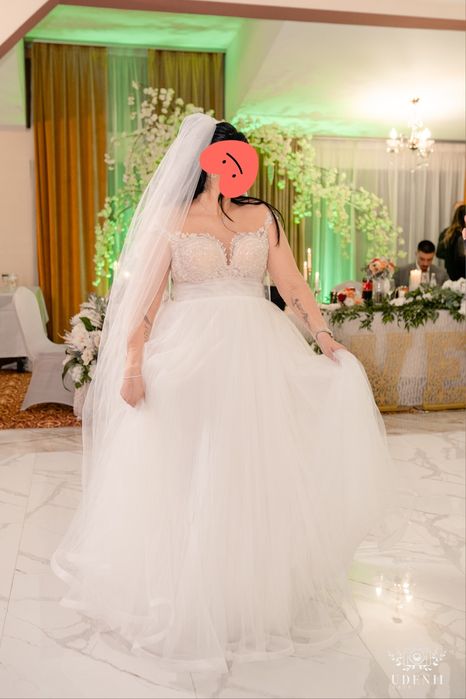 Rochie mireasa, Mărimea 42-46, purtată însărcinată in 6 luni