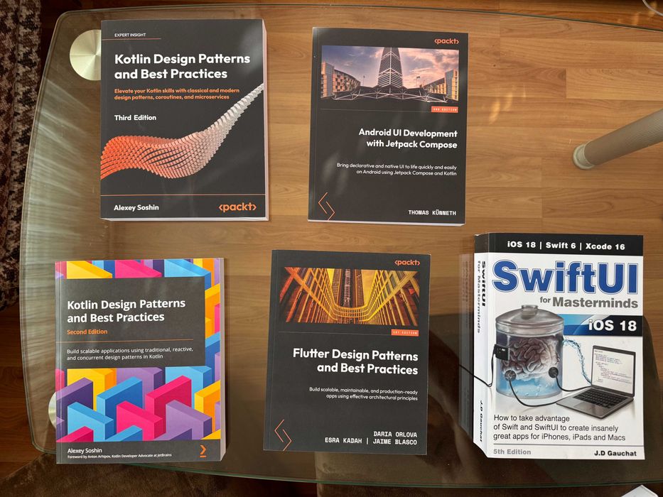 Чисто нови и неизползвани книги за програмиране - (Swift, Angular, Java, Flutter, Node.js)