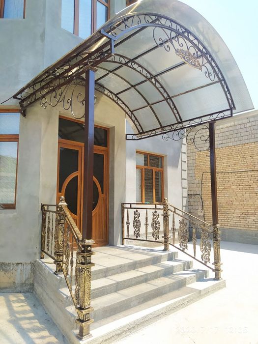 Ковка ишлари! Мустаҳкам решетка, замонавий навес, чиройли ограждения