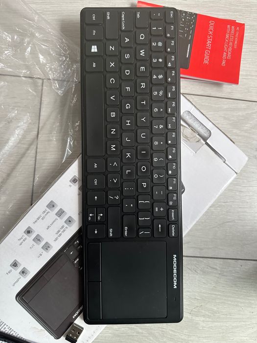 Клавиатура Modecom MC-TPK1 с Touchpad, бежична, черна, USB