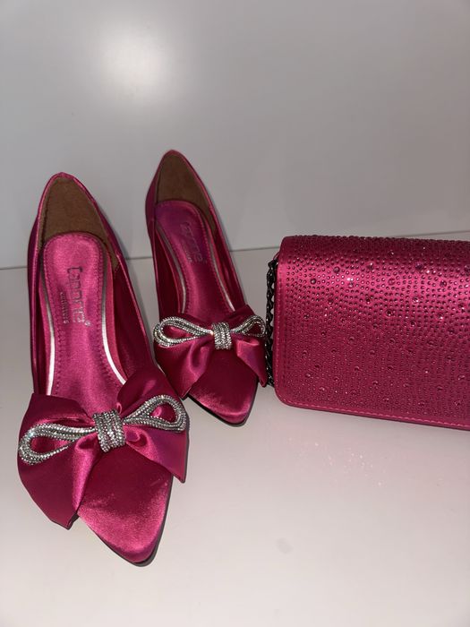 Токчета и чанта фуксия чисто нови