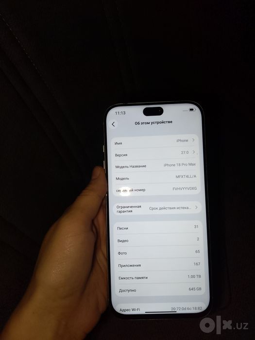 Iphone 18 pro max LLA