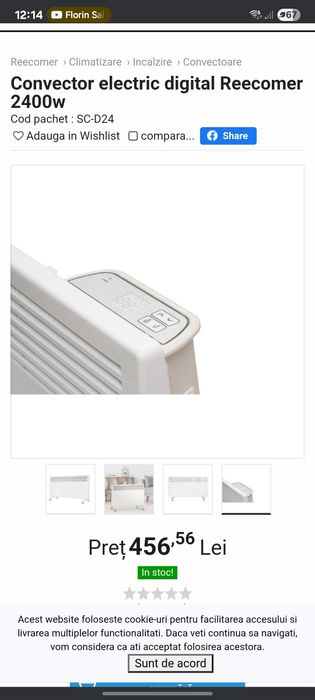 Convector electric 2400w