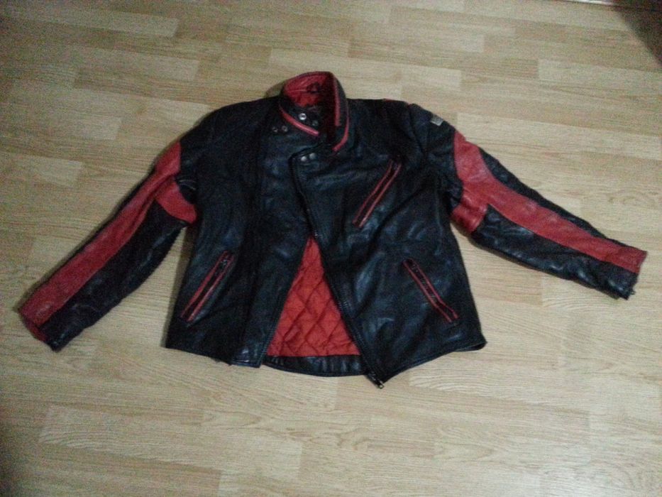 Geaca piele - motociclist dublată