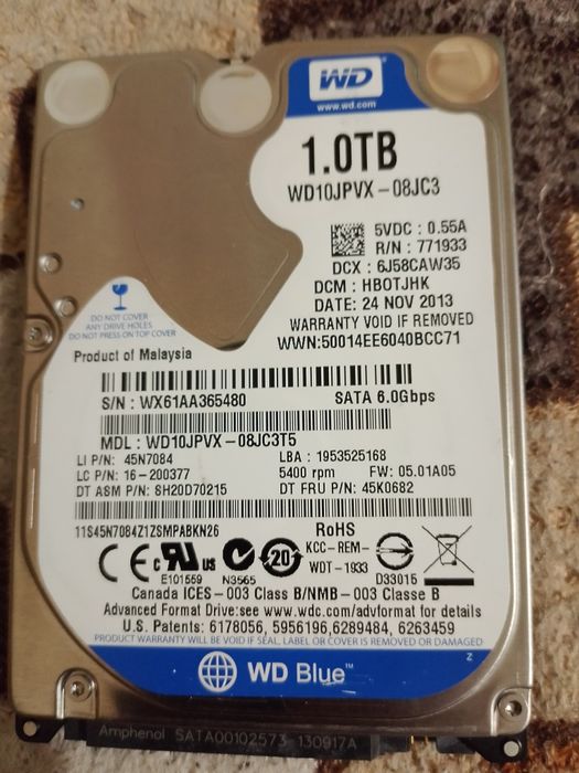 Жоский диск на 1тб