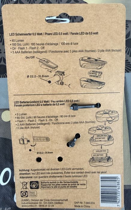 LED светлинa за велосипед California – 40/5 Lumen