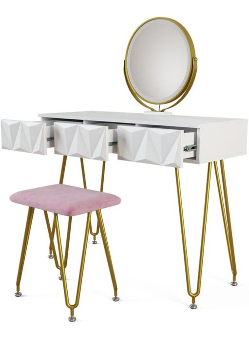 Дамска тоалетка МДФ с LED огледало 4291