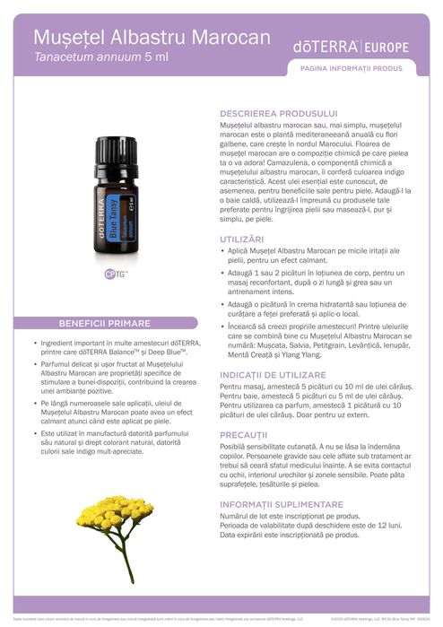 Vand ulei esential doTerra Blue Tansy + Ofer GRATUIT doTerra abode