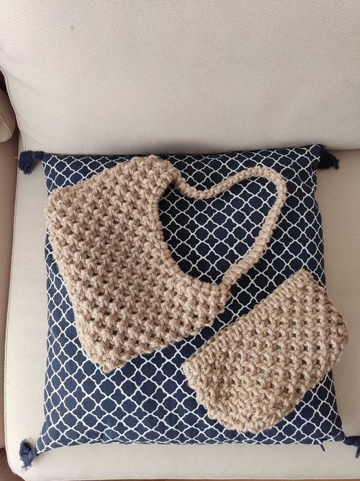 Ръчно изработени плетени чанти макраме от юта