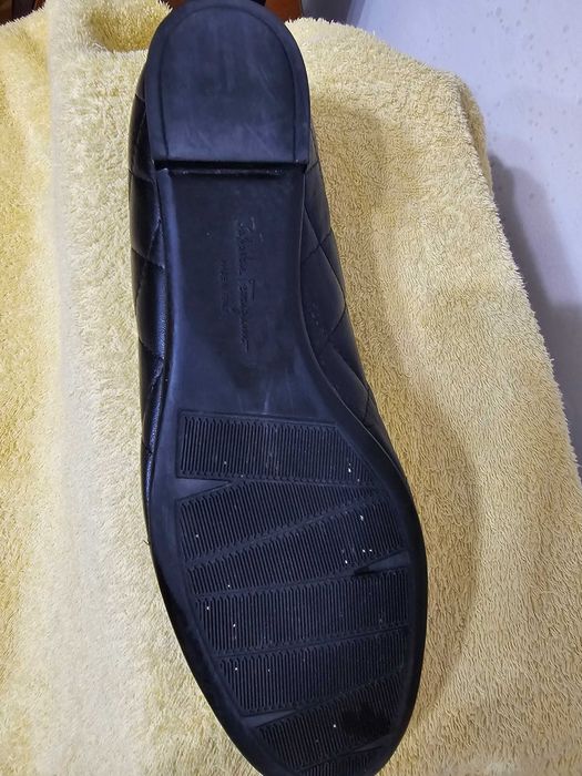 Balerini Salvatore Ferragamo – Piele Matlasată Neagră