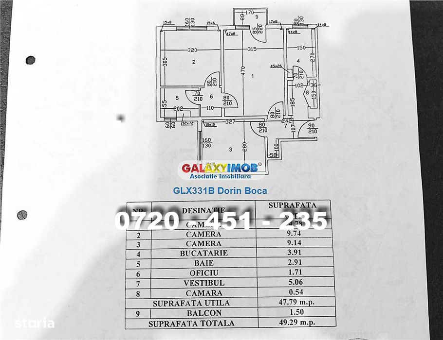 Vanzare apartament 3 camere TEI (str Luntrei) Centrala Proprie