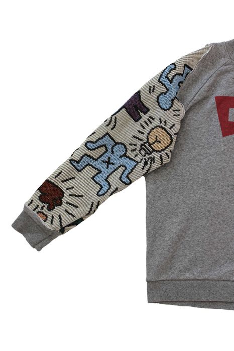Levi's Hoodie Reworked x Keith Haring tapestry