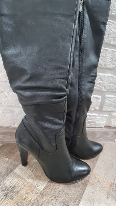 Сапоги кожаные демисезонные"Respect".