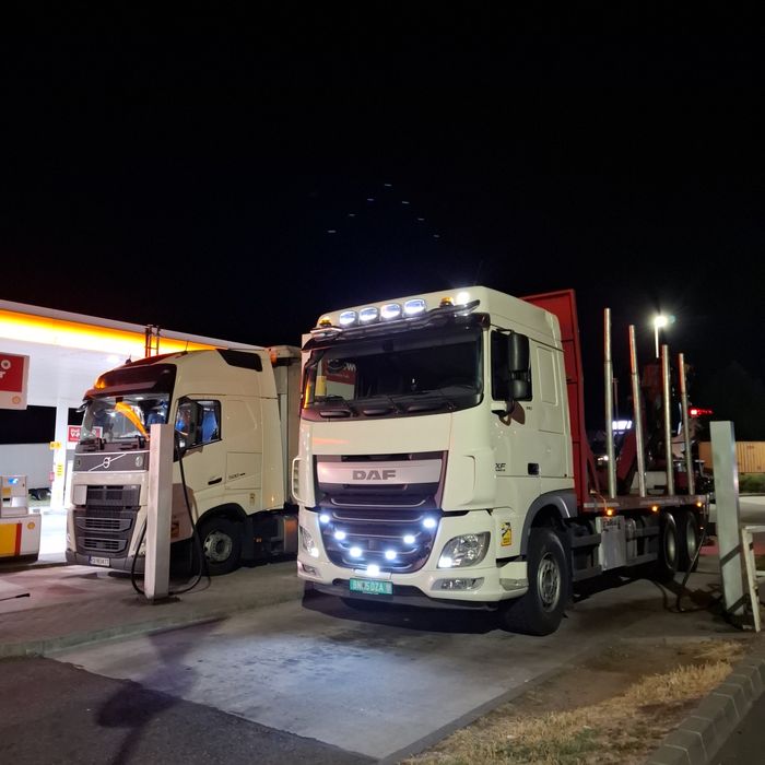 Camion DAF forestier, 2017/12, cu macara Jonsered 1400Z95