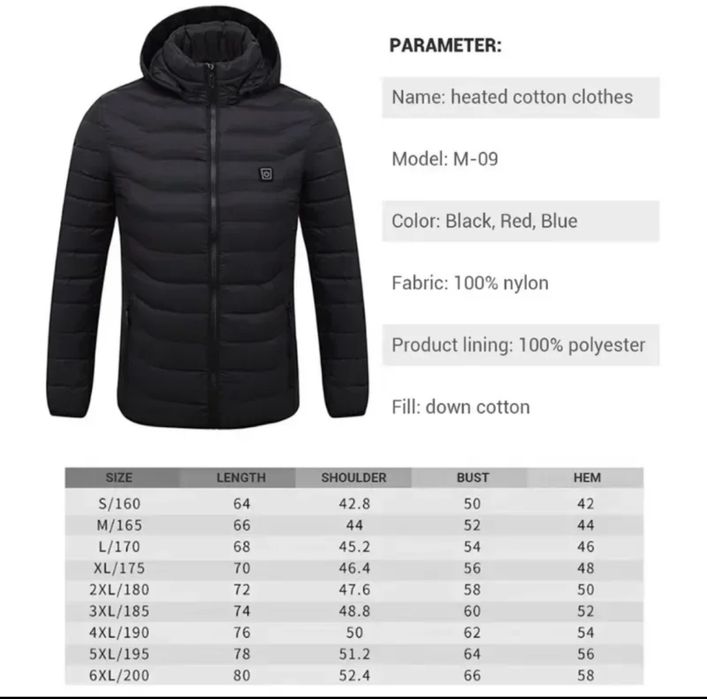 Geacă termică electrică