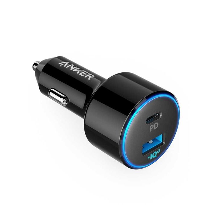 Anker PowerDrive Speed+2 с 1 PD и 1 PowerIQ порта, зарядно за кола