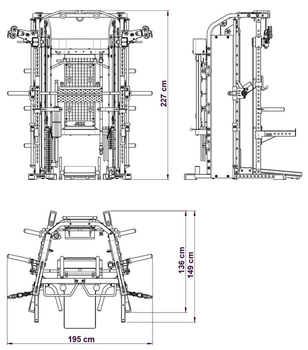 Комбиниран Фитнес Уред / Фитнес Станция / Смит Машина / Power Station