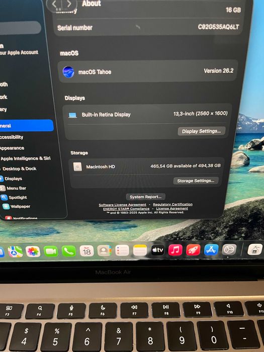 CTO 13" M1 MacBook Air a2337(2020 г.) - M1/16GB RAM/512GB SSD