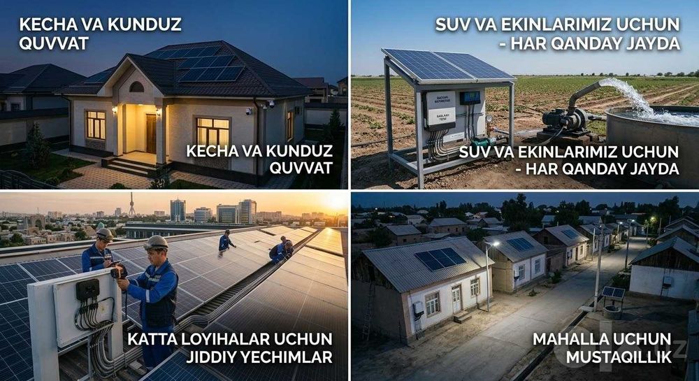 Солнечный панель, quyosh panel, solar panel под ключ