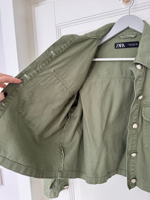 Jacheta verde denim - M