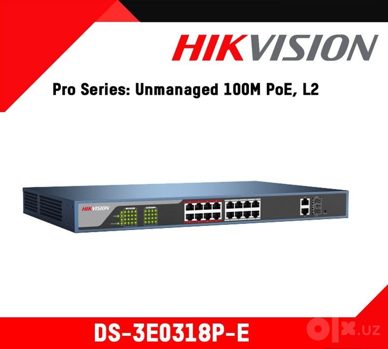 Poe камутатор hikvison DS-3E0318P-E