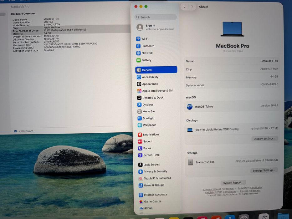MacBook Pro 16" M4 MAX 16-CPU, 40-GPU, 64 RAM, 1TB SSD NANO Display, В ГАРАНЦИЯ