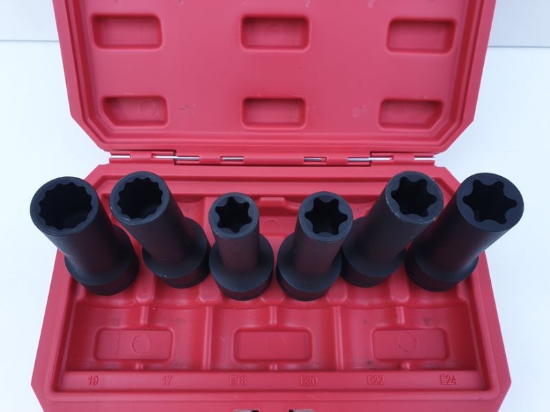 Trusa tubulare lungi de impact 3/4 12 laturi euro torx bihexagonale