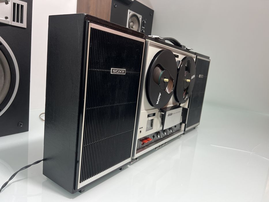 Magnetofon Sony TC 252 cu amplificare si boxe