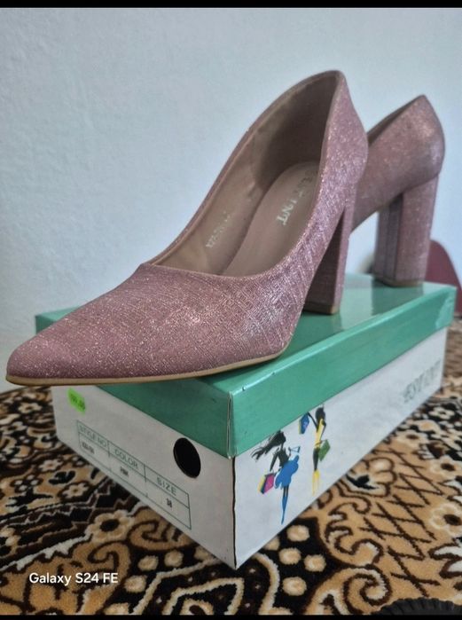 Pantofi damă cu toc gros