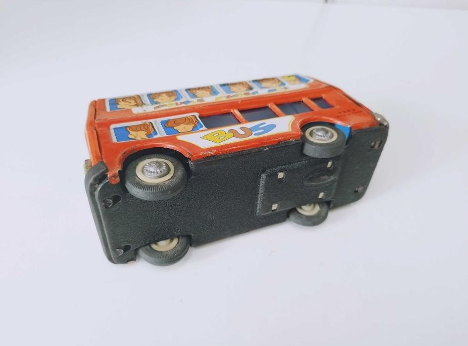 Jucarie veche tabla autobuz cu etaj Leyland London,  MF 291 CN, 1/24 .