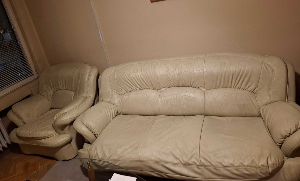 холна гарнитура в цвят "шампанско"