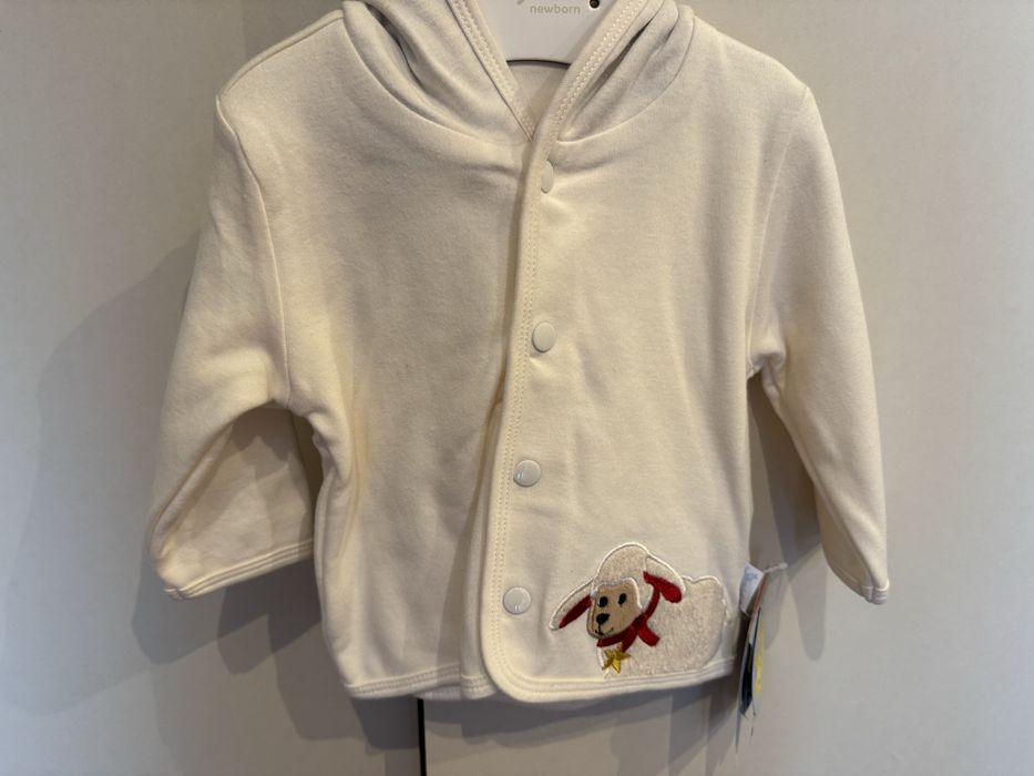 Суичър Бял  Sterntaler 62 см 4-5 месеца