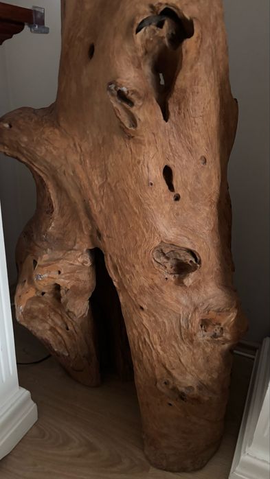 Vand veioza mare unicat, din trunchi de copac