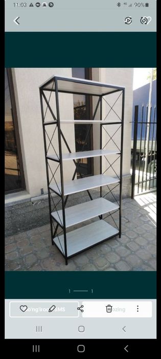 Стеллаж лофт дизайн сифатли, бақувват, қулай,  ҳамёнбоп