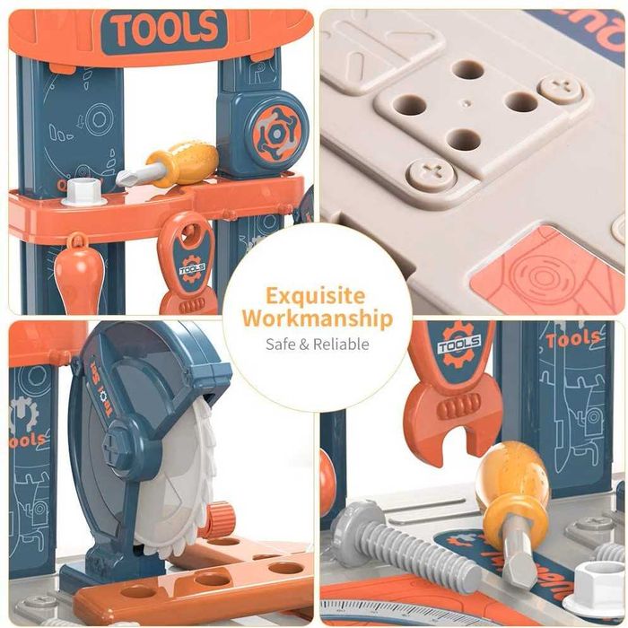 Set trusa scule cu 34 piese si cutie de depozitare tip servieta +3 ani