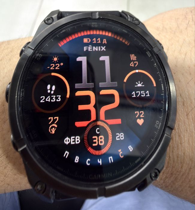 Garmin Fenix 8 AMOLED Sapphire 47 мм — премиум-мультиспорт часы
