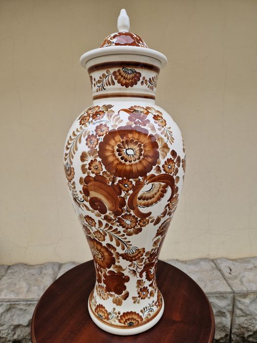 Рядка антикварна огромна полска порцеланова ваза