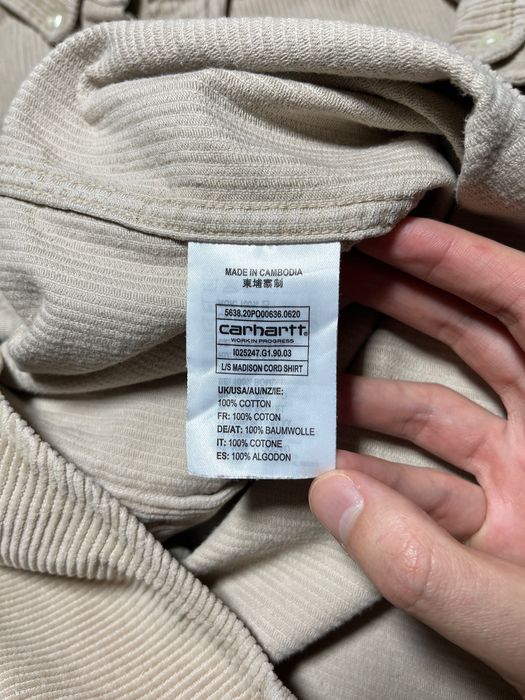 Carhartt Madison Cord мъжка риза от рипсено кадифе (размер S С)