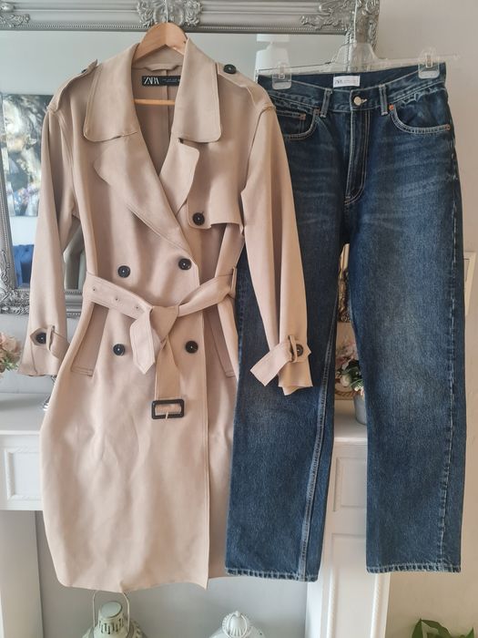 Сет Zara  НОВИ, тренчкот, дънки