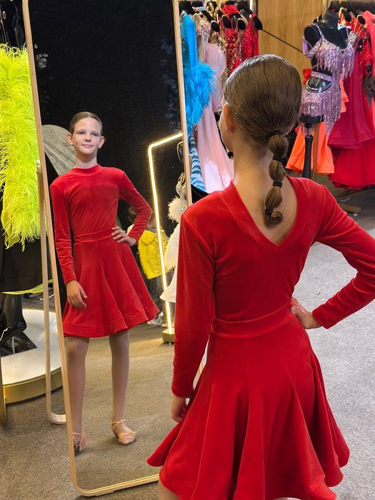 Set dans sportiv rosu catifea