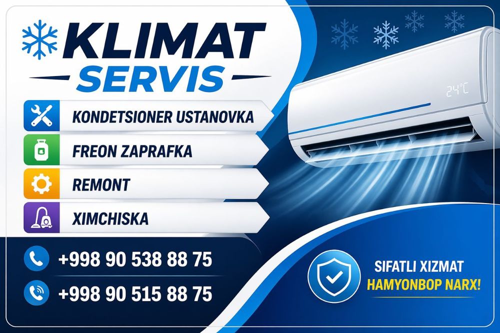 Kondetsioner ustanovka va tamirlash