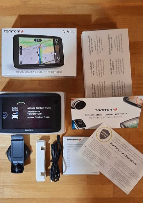 GPS Навигация TOM TOM VIA 62 чисто нова голям екран , блутут подробна карта на България и Европа