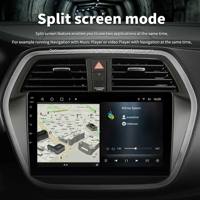 Мултимедия за Suzuki S-Cross, SX4 2, Android, Навигация, Waze, Carplay, Андроид, двоен дин, Suzuki S Cross 2014, 2015, 2016, 2017, година