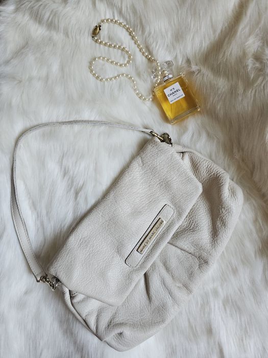 Marc by Marc Jacobs - poșetă / geantă de piele naturală, albă