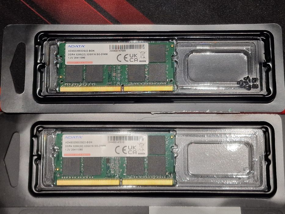 64GB (2x32GB) DDR4 3200 sodimm (за лаптоп) ADATA RAM (рам памет) в гаранция!