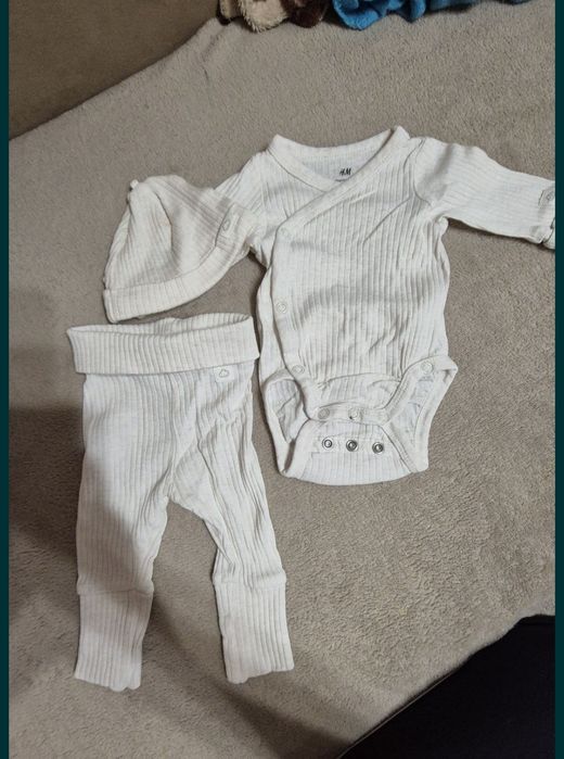 Дрешки за новородени, 100% органичен памук, размер 50-56, H&M