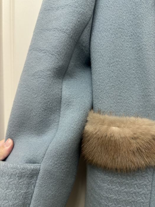 Пальто норка воротник