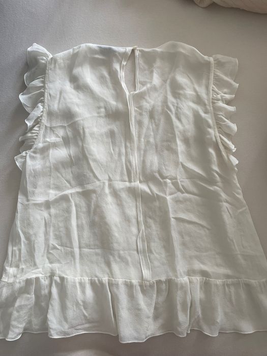 Top MAX&Co. albă/ivory cu volane – XS