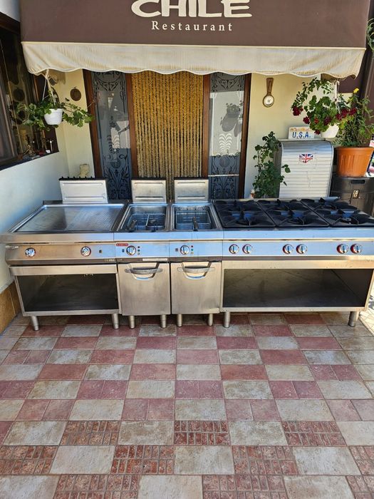 Linie Profesională inox   Gaz Angelo po ;Aragaz,friteuza,plită fry top